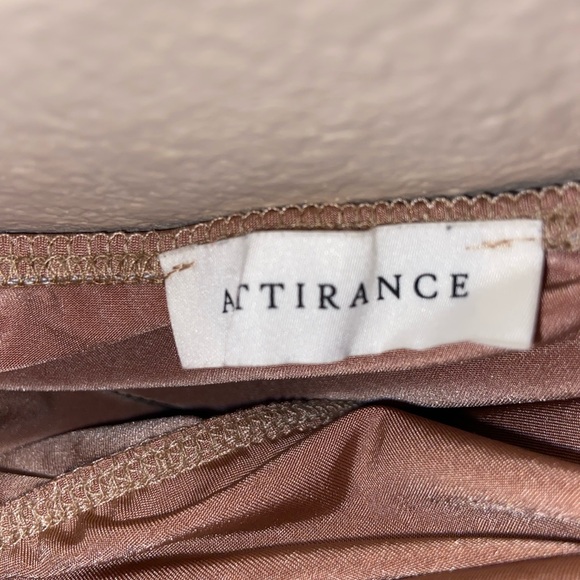 UO Ruched off the shoulder sleeveless goin out cream mini dress party formalwear - Picture 6 of 13